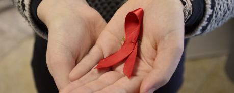 Hand Red Ribbon